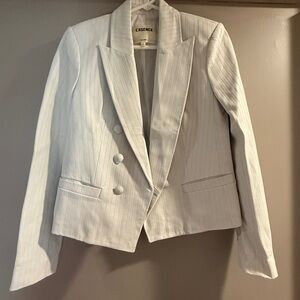 L'AGENCE Light Gray Pinstripe Blazer